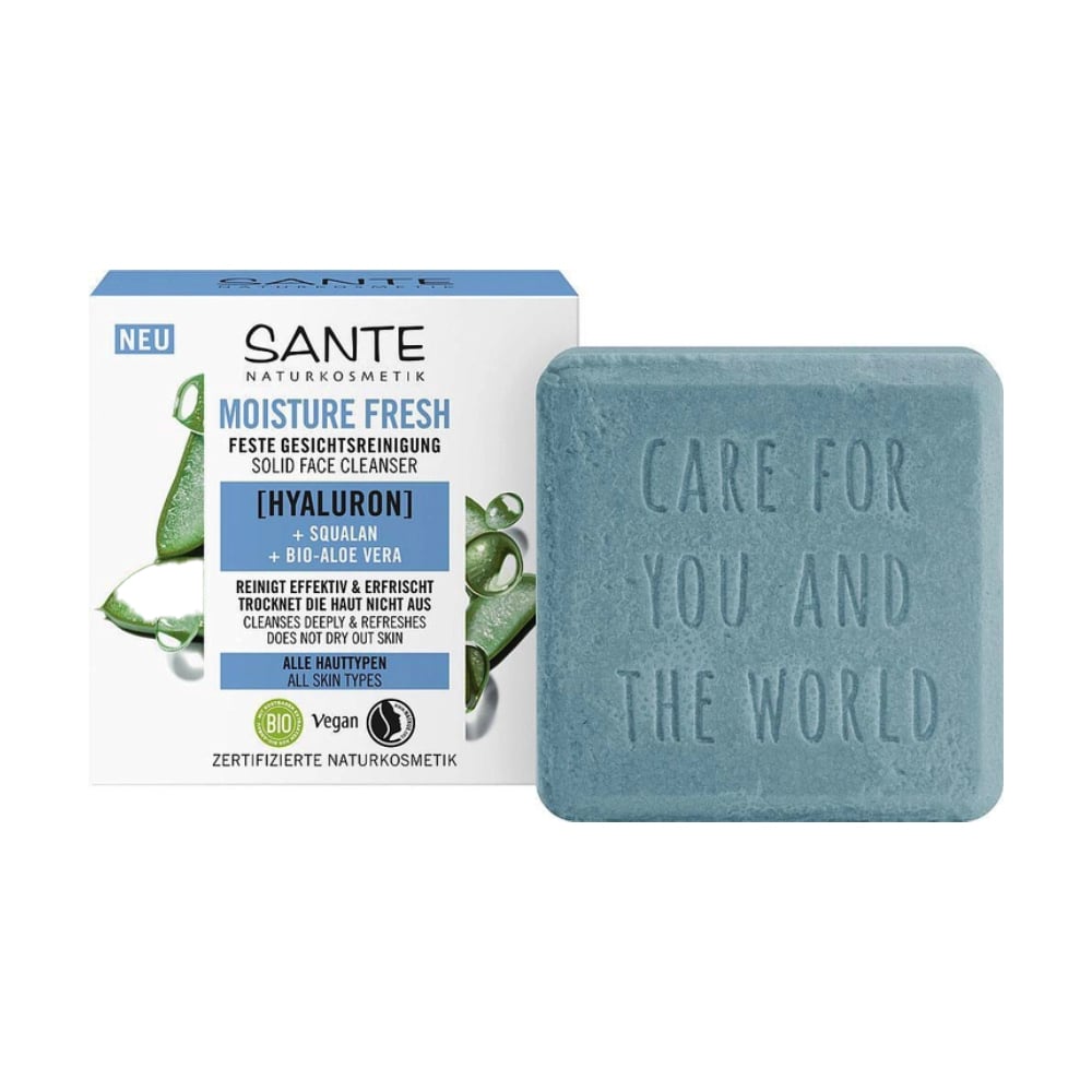 Біозасіб для вмивання Sante Moisture Fresh Solid Face Cleanser з гіалуроновою кислотою, 60 г